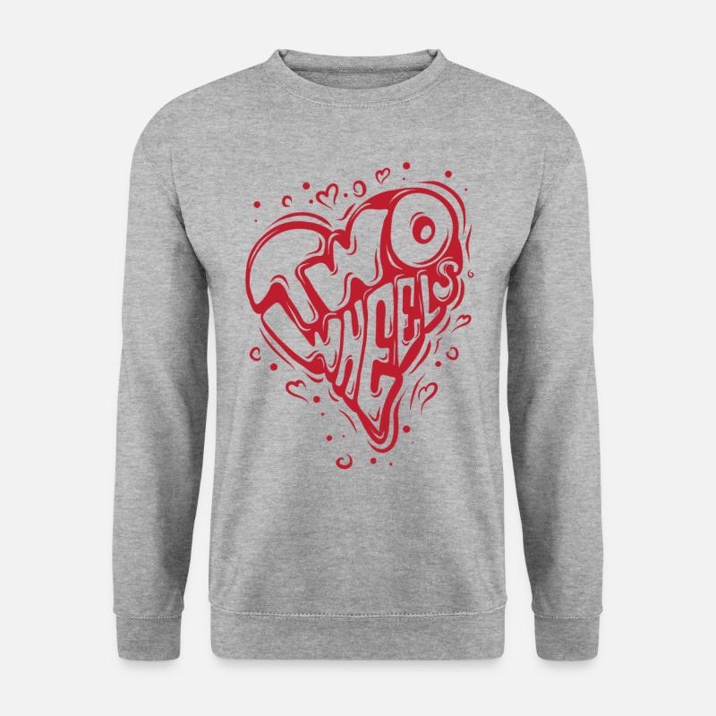 LoveTwoWheels - Unisex Pullover - Weißgrau meliert