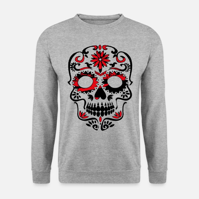 mexico skull - Unisex Sweatshirt - salt & pepper