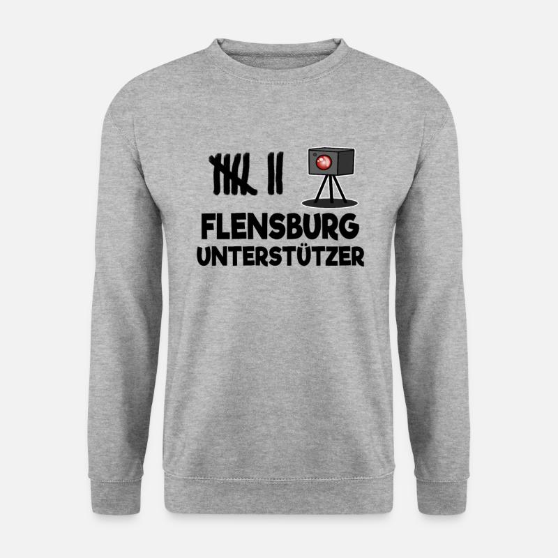 Flensburg Unterstützer Radarkontrolle Blitzer Auto - Unisex Pullover - Weißgrau meliert