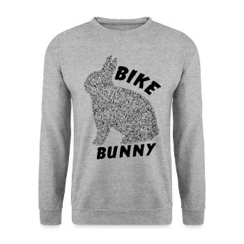 Hase aus vielen fahrrädern Fahrrad - Unisex Pullover - Weißgrau meliert - Vorne - Alina (178cm) & Michal (187cm)