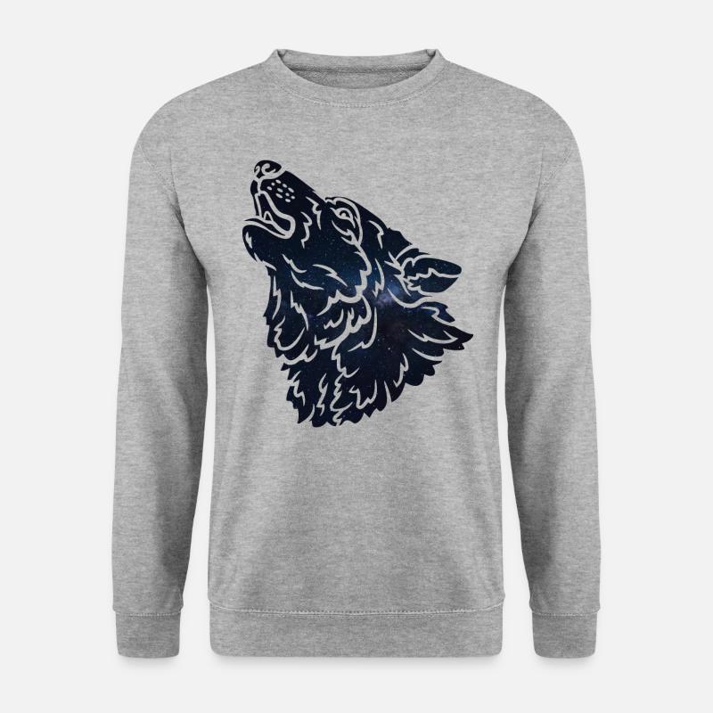 Wolf silhouette Galaxy - Unisex Sweatshirt - salt & pepper