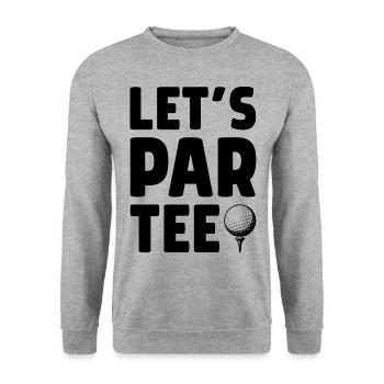 Let's Par Tee Golf Player Golfing Golf Course Golf - Unisex Pullover - Weißgrau meliert - Vorne - Alina (178cm) & Michal (187cm)