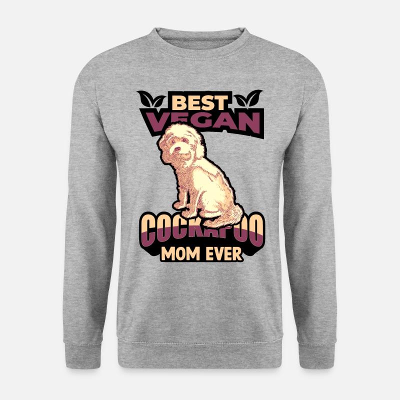 Cockapoo Hund - Unisex Pullover - Weißgrau meliert