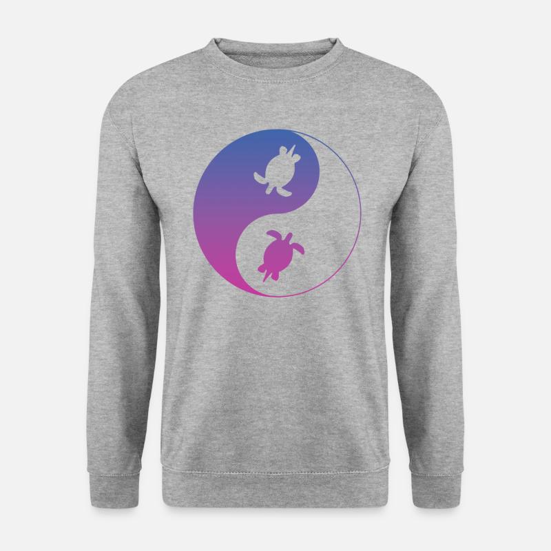 Schildkröte - Unisex Pullover - Weißgrau meliert
