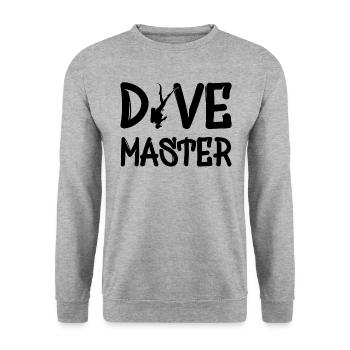 Dive Master - Unisex Pullover - Weißgrau meliert - Vorne - Alina (178cm) & Michal (187cm)