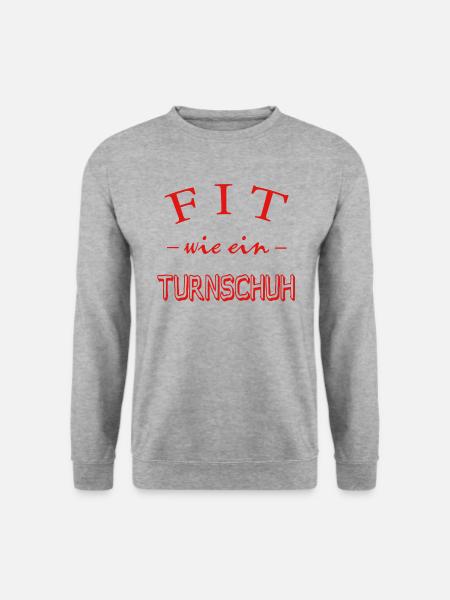 Fit wie ein Turnschuh - Unisex Pullover - Weißgrau meliert