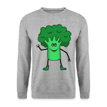 Brocoli, Légumes, Jardin, Cuisine, Repas Végétarien - Sweat-shirt Unisexe - gris chiné - Devant - Alina (178cm) & Michal (187cm)