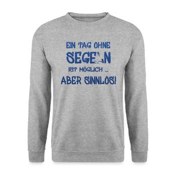 Segeln - Unisex Pullover - Weißgrau meliert - Vorne - Alina (178cm) & Michal (187cm)