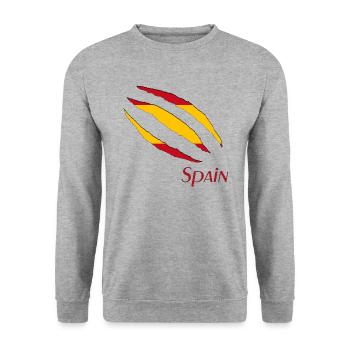 Spain, Spanien - Unisex Pullover - Weißgrau meliert - Vorne - Alina (178cm) & Michal (187cm)