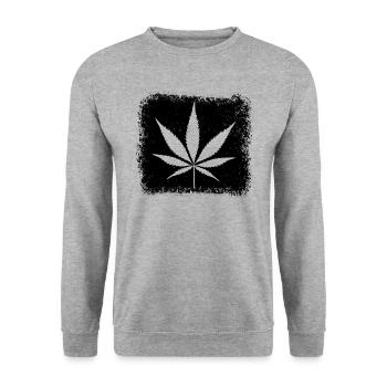 Kiffen, Weed, Legalize it, Ganja - Unisex Pullover - Weißgrau meliert - Vorne - Alina (178cm) & Michal (187cm)