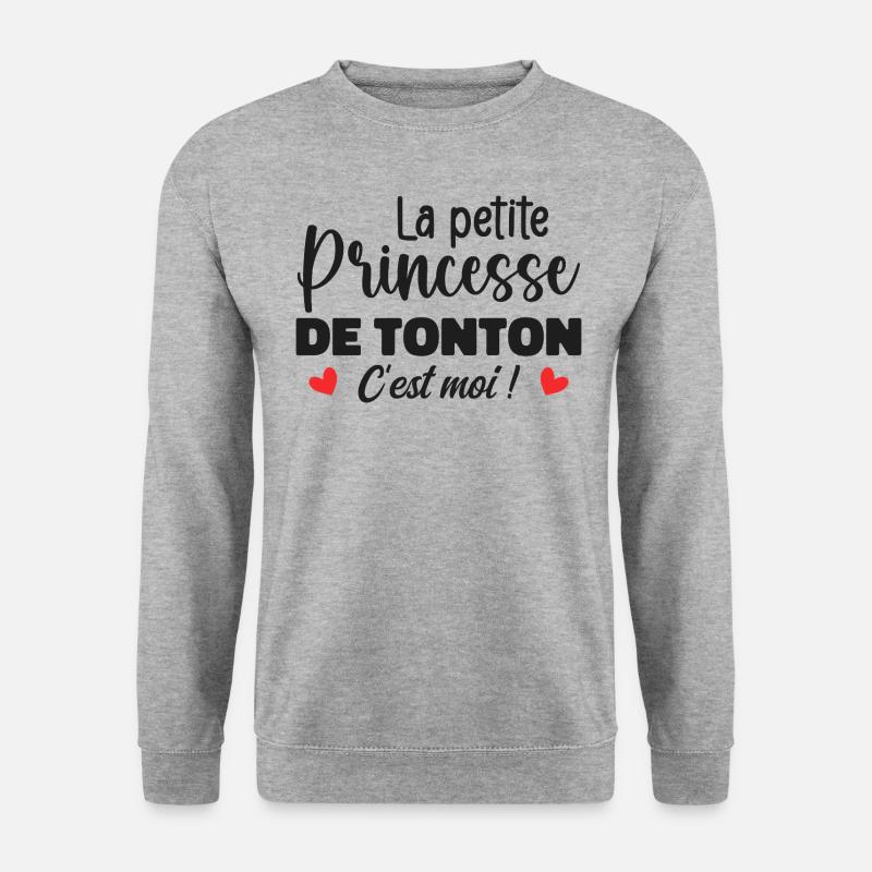 La petite princesse de tonton - Sweat-shirt Unisexe - gris chiné