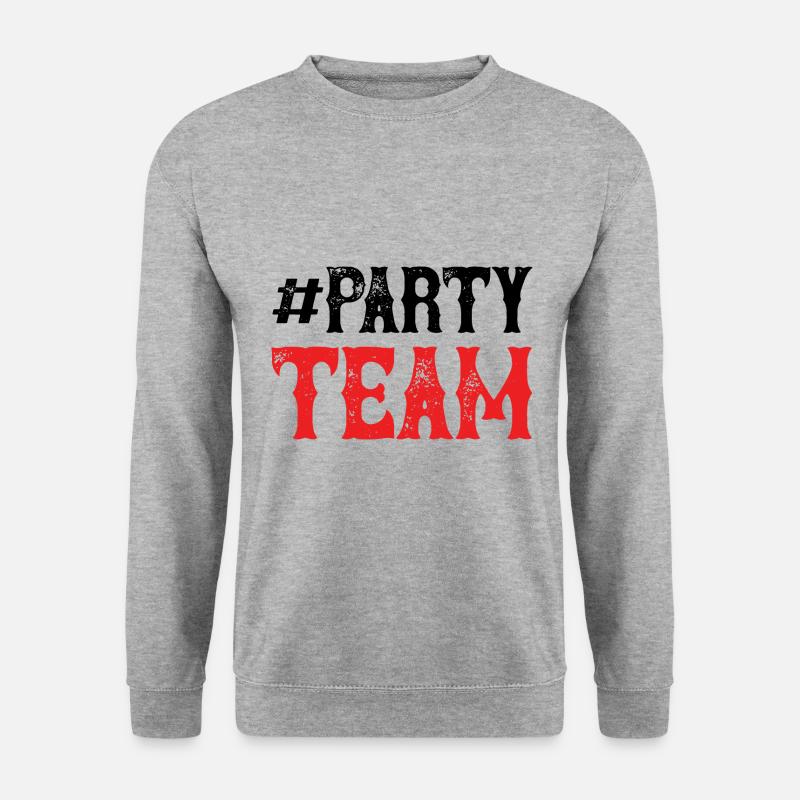 Party Team - Unisex Pullover - Weißgrau meliert
