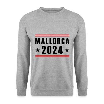 Mallorca 2024 - Unisex Pullover - Weißgrau meliert - Vorne - Alina (178cm) & Michal (187cm)