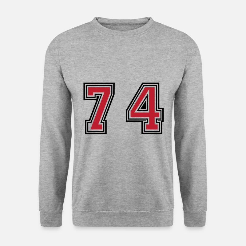 74 Symbole numérique - Sweat-shirt Unisexe - gris chiné
