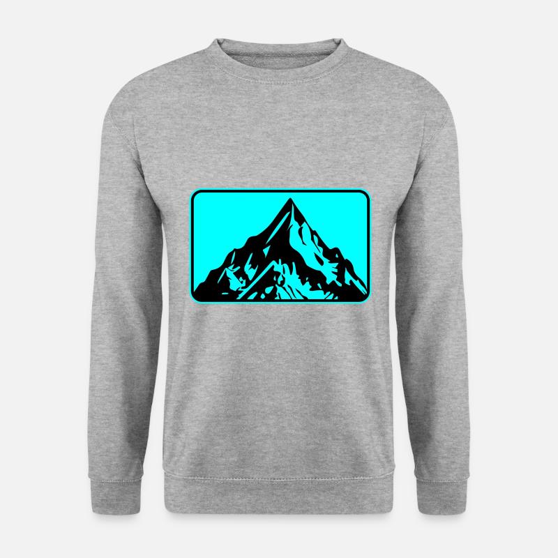 Berg Symbol Landschaft - Unisex Pullover - Weißgrau meliert