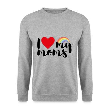 J’aime mes mères - Sweat-shirt Unisexe - gris chiné - Devant - Alina (178cm) & Michal (187cm)