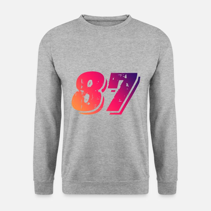 87 Number Symbol - Unisex Sweatshirt - salt & pepper