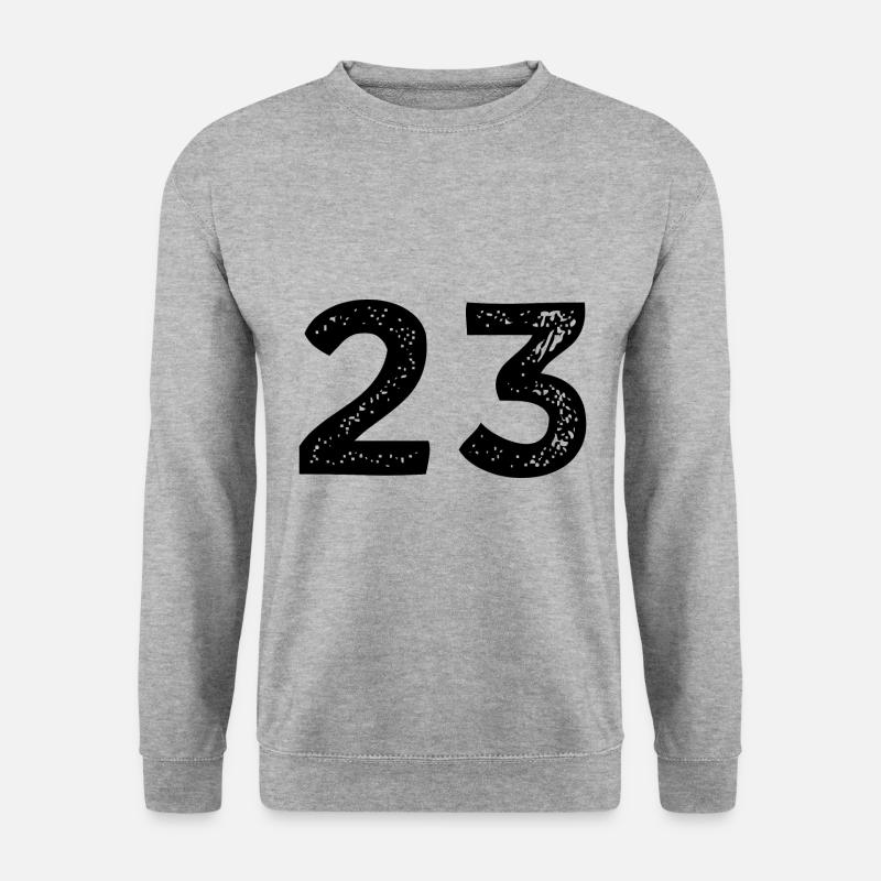 23 Zahl Trikot - Unisex Pullover - Weißgrau meliert