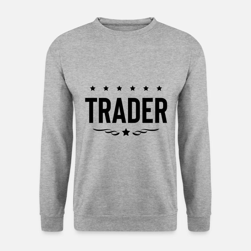 Trader Beruf - Unisex Pullover - Weißgrau meliert