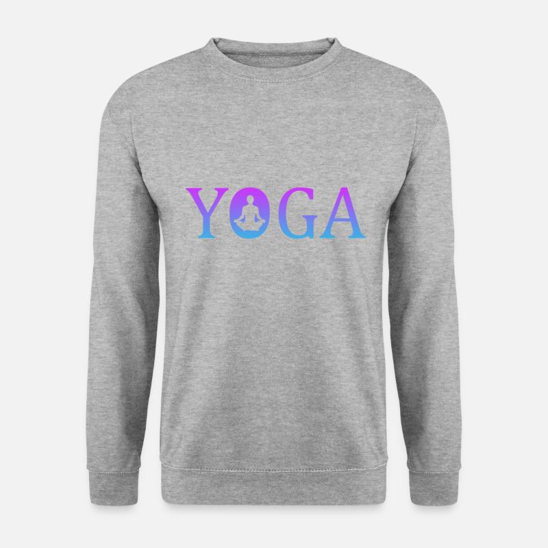 Yoga Namaste - Unisex Pullover - Weißgrau meliert