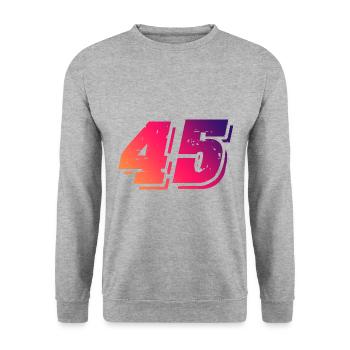 Symbole numérique 45 - Sweat-shirt Unisexe - gris chiné - Devant - Alina (178cm) & Michal (187cm)