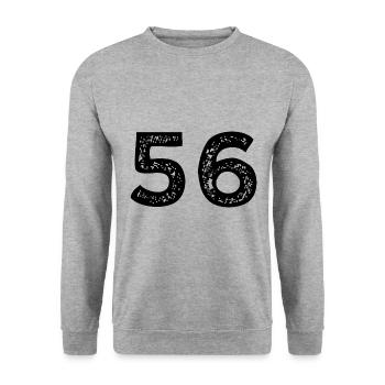 56 Number Leotard - Unisex Sweatshirt - salt & pepper - Front - Alina (178cm) & Michal (187cm)