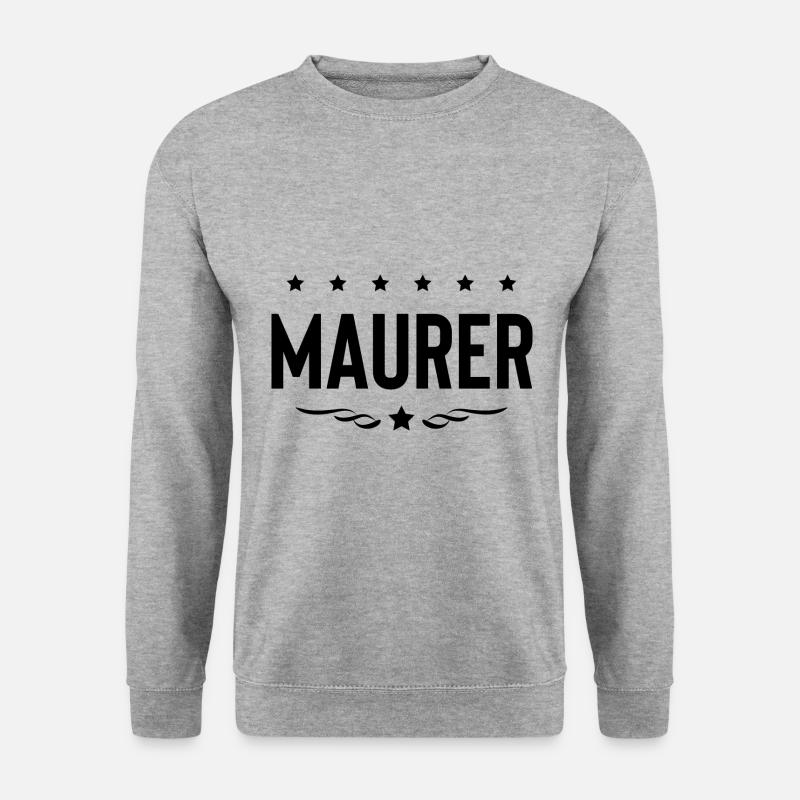 Maurer Beruf - Unisex Pullover - Weißgrau meliert