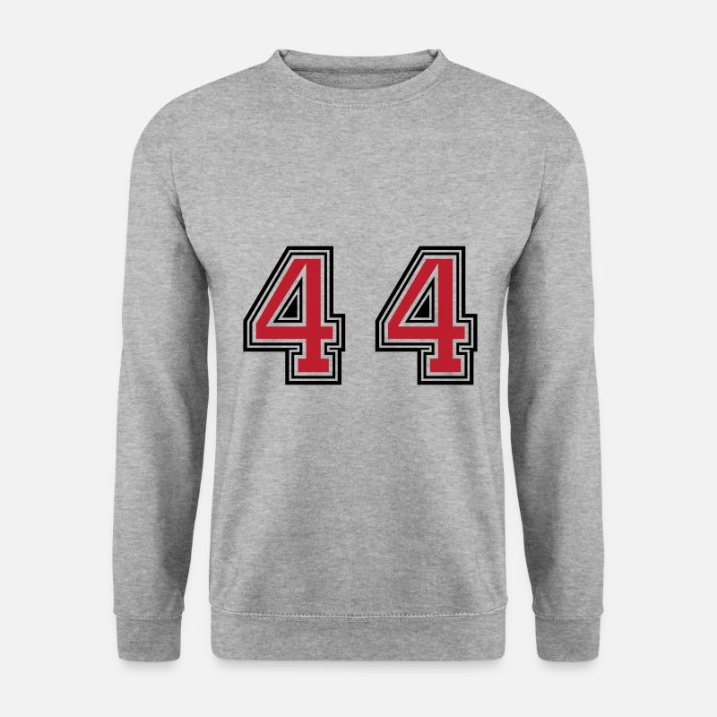 44 Zahl symbol - Unisex Pullover - Weißgrau meliert