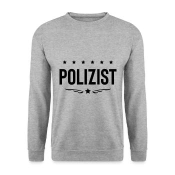 Police officer profession - Unisex Sweatshirt - salt & pepper - Front - Alina (178cm) & Michal (187cm)