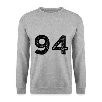 Maillot à 94 numéros - Sweat-shirt Unisexe - gris chiné - Devant - Alina (178cm) & Michal (187cm)