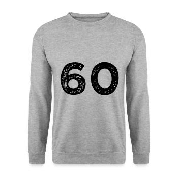 60 Number Leotard - Unisex Sweatshirt - salt & pepper - Front - Alina (178cm) & Michal (187cm)