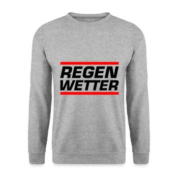 Regen Wetter - Unisex Pullover - Weißgrau meliert - Vorne - Alina (178cm) & Michal (187cm)