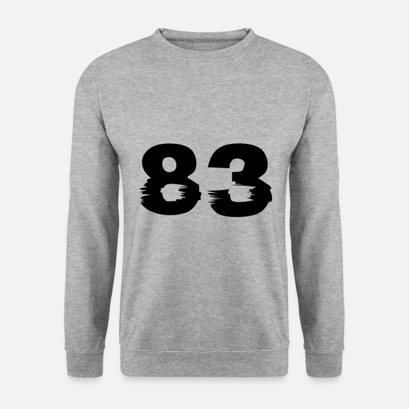 83 Zahl - Unisex Pullover - Weißgrau meliert