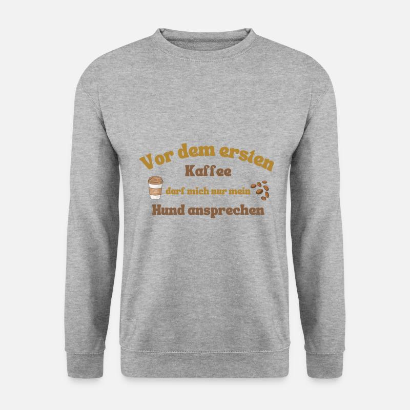 Hund lustiger Spruch - Unisex Pullover - Weißgrau meliert