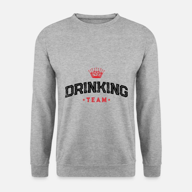Drinking Team - Unisex Pullover - Weißgrau meliert