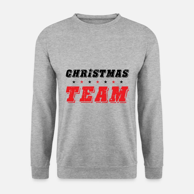 Christmas Team - Unisex Pullover - Weißgrau meliert