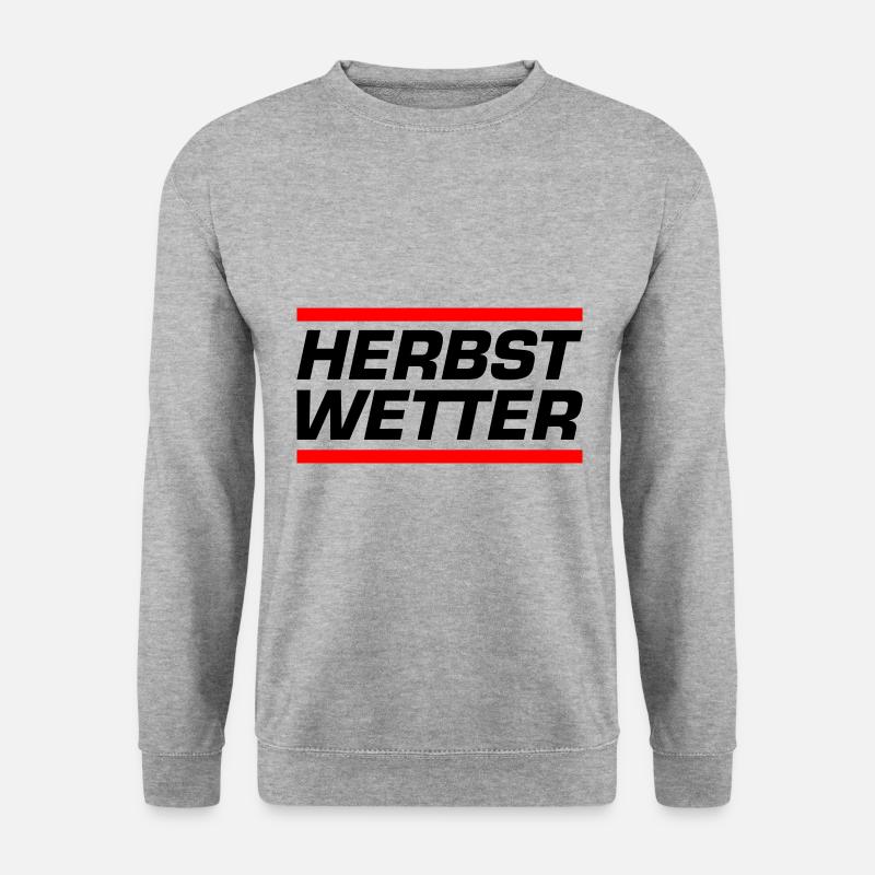 Herbst Wetter - Unisex Pullover - Weißgrau meliert