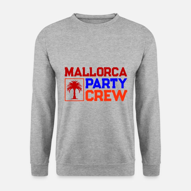 Mallorca Party Crew - Unisex Pullover - Weißgrau meliert