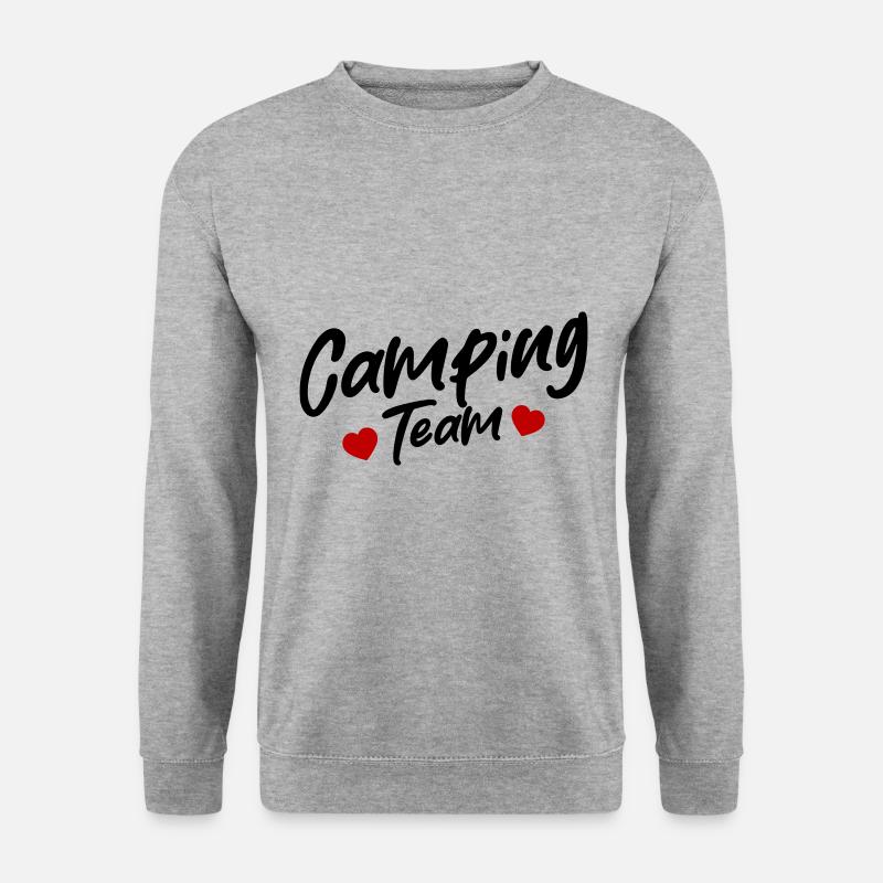 Camping Team - Unisex Pullover - Weißgrau meliert