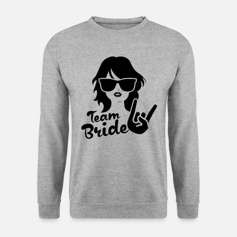 Junggesellenabschied Team Braut - Unisex Pullover - Weißgrau meliert