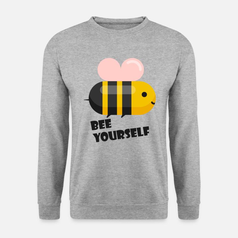 Süße Biene - Unisex Pullover - Weißgrau meliert