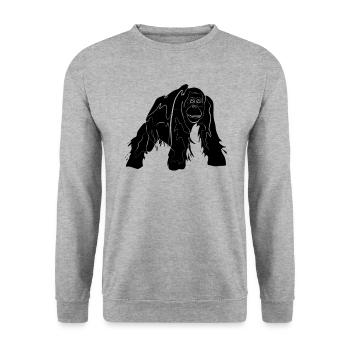 Singe orang-outan - Sweat-shirt Unisexe - gris chiné - Devant - Alina (178cm) & Michal (187cm)