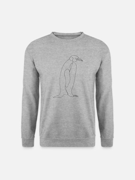 Penguin Drawing - Unisex Sweatshirt - salt & pepper