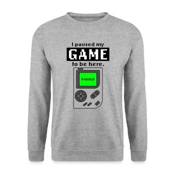 Gaming Gamer - Sweat-shirt Unisexe - gris chiné - Devant - Alina (178cm) & Michal (187cm)
