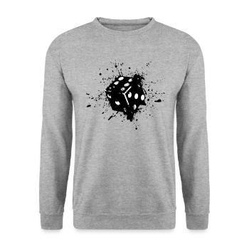 Cubes - Sweat-shirt Unisexe - gris chiné - Devant - Alina (178cm) & Michal (187cm)