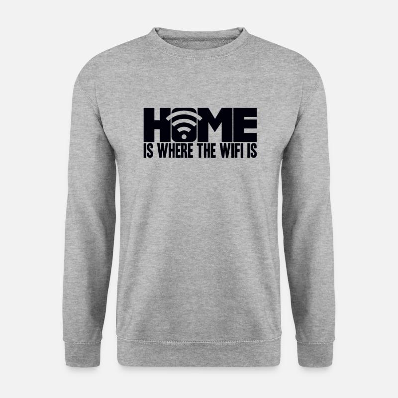 Computerfreak Nerd - Unisex Pullover - Weißgrau meliert