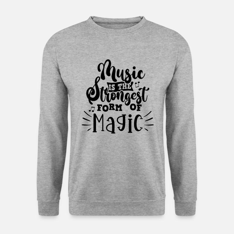 Musik - Unisex Pullover - Weißgrau meliert