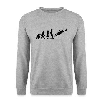 gardien de but - Sweat-shirt Unisexe - gris chiné - Devant - Alina (178cm) & Michal (187cm)