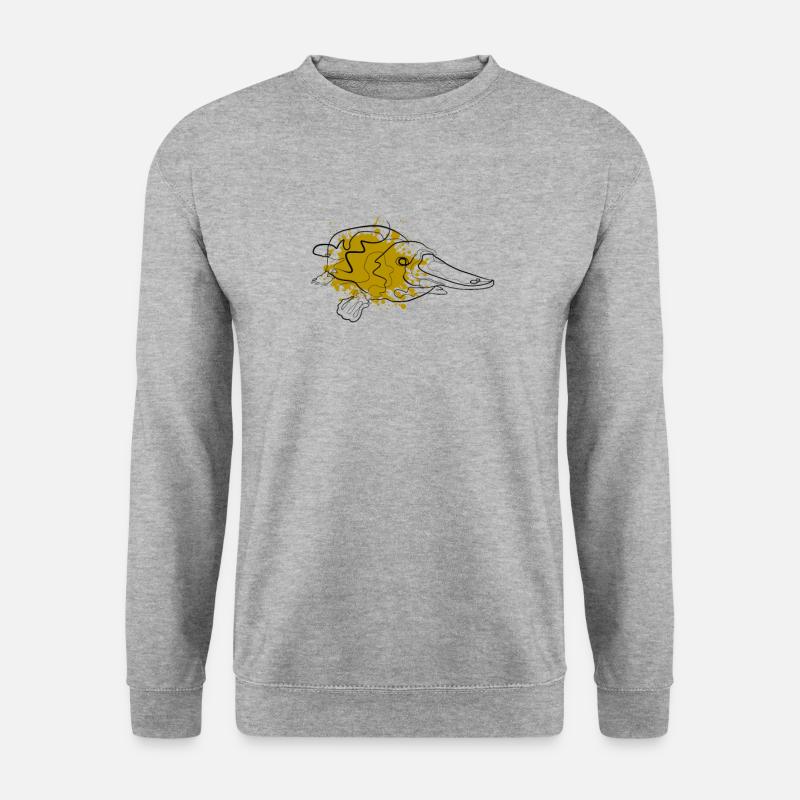 Schnabeltier - Unisex Pullover - Weißgrau meliert