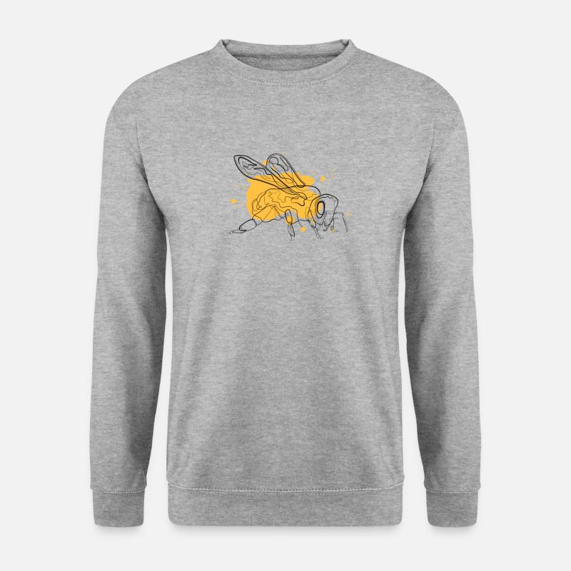Biene Imker - Unisex Pullover - Weißgrau meliert